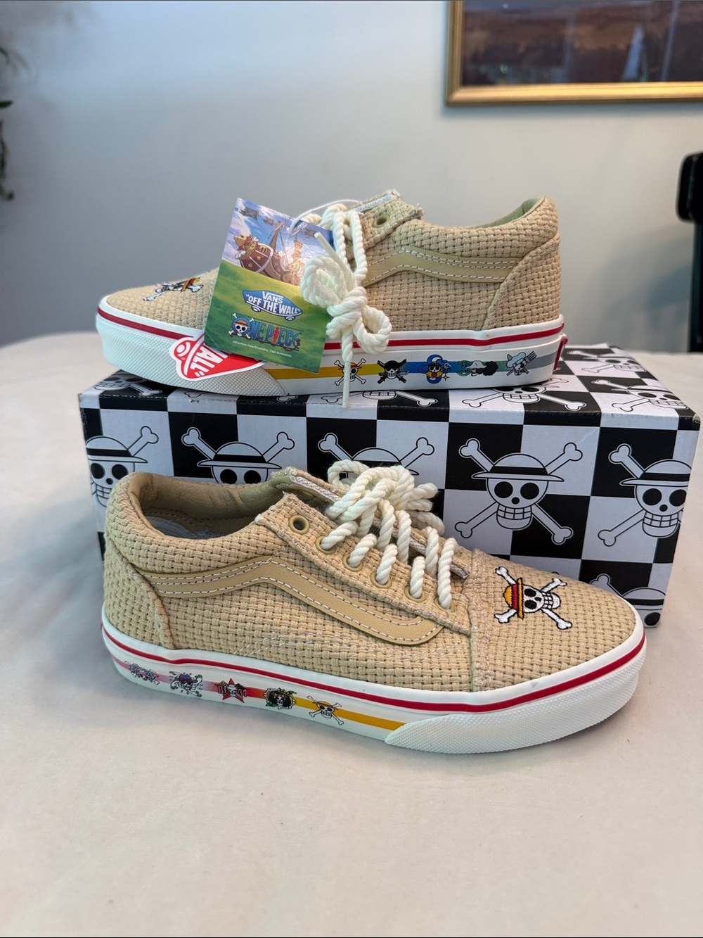 Vans x One Piece Old Skool “Straw Hat Crew” 2022 limited collab, sz 2Y